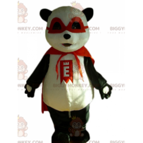 Costume de mascotte BIGGYMONKEY™ de panda noir et blanc avec un