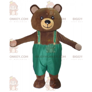 Costume de mascotte BIGGYMONKEY™ de gros nounours marron avec