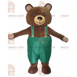 Costume de mascotte BIGGYMONKEY™ de gros nounours marron avec