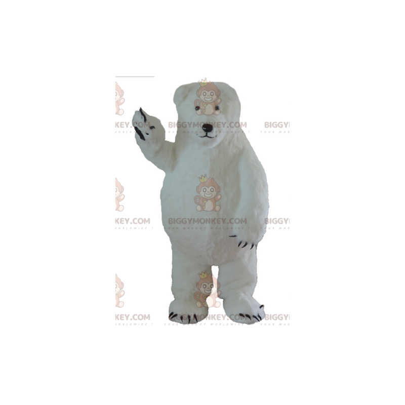 Big and Furry Polar Bear White Bear BIGGYMONKEY™ Mascot Costume