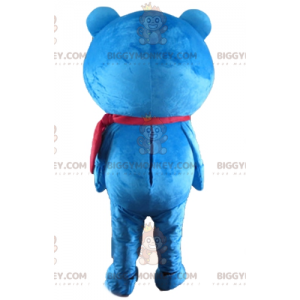 Disfraz de mascota de oso de peluche azul y blanco BIGGYMONKEY™