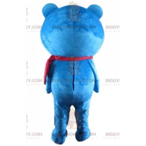 Costume de mascotte BIGGYMONKEY™ d'ours en peluche bleu et