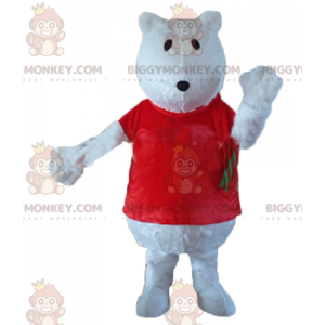 Disfraz de mascota de oso polar lobo BIGGYMONKEY™ con camiseta