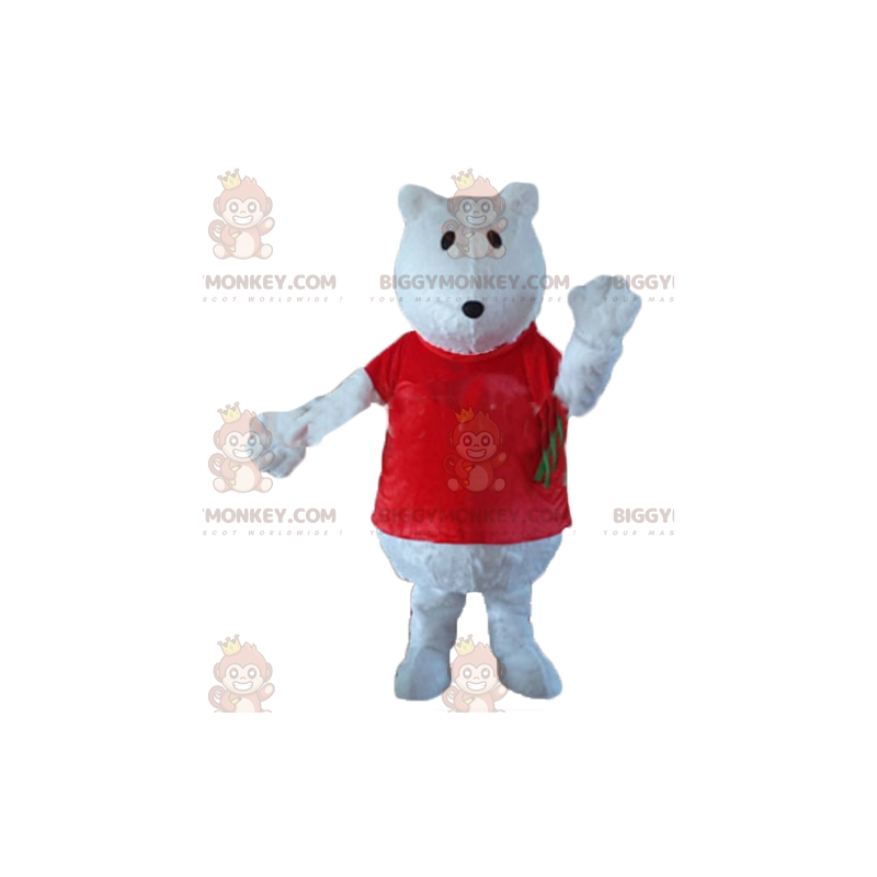 Costume de mascotte BIGGYMONKEY™ d'ours blanc de loup avec un