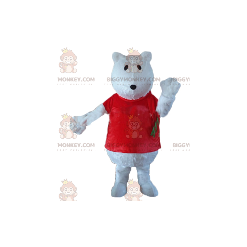 Kostým maskota Wolfa Ledního medvěda BIGGYMONKEY™ s červeným