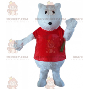 Costume de mascotte BIGGYMONKEY™ d'ours blanc de loup avec un