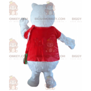 Fantasia de mascote de lobo polar BIGGYMONKEY™ com camiseta