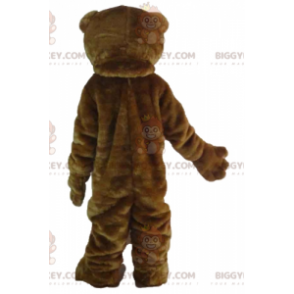 Costume de mascotte BIGGYMONKEY™ d'ours marron et blanc géant