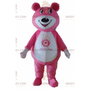 Pink and White Teddy Bear BIGGYMONKEY™ Mascot Costume –