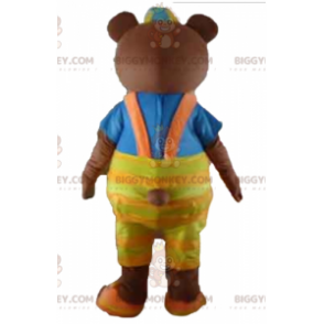 Kostium maskotki brunatnego niedźwiedzia BIGGYMONKEY™ z żółtym