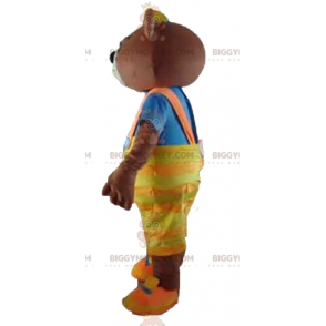 Disfraz de mascota de oso pardo BIGGYMONKEY™ con mono y