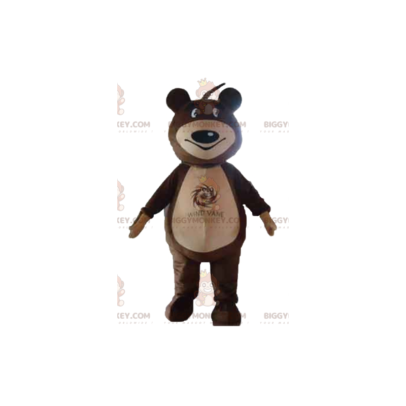 Costume mascotte BIGGYMONKEY™ da orsacchiotto marrone e marrone