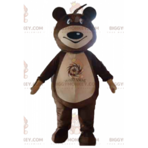 Bruin en bruin teddybeer BIGGYMONKEY™ mascottekostuum -