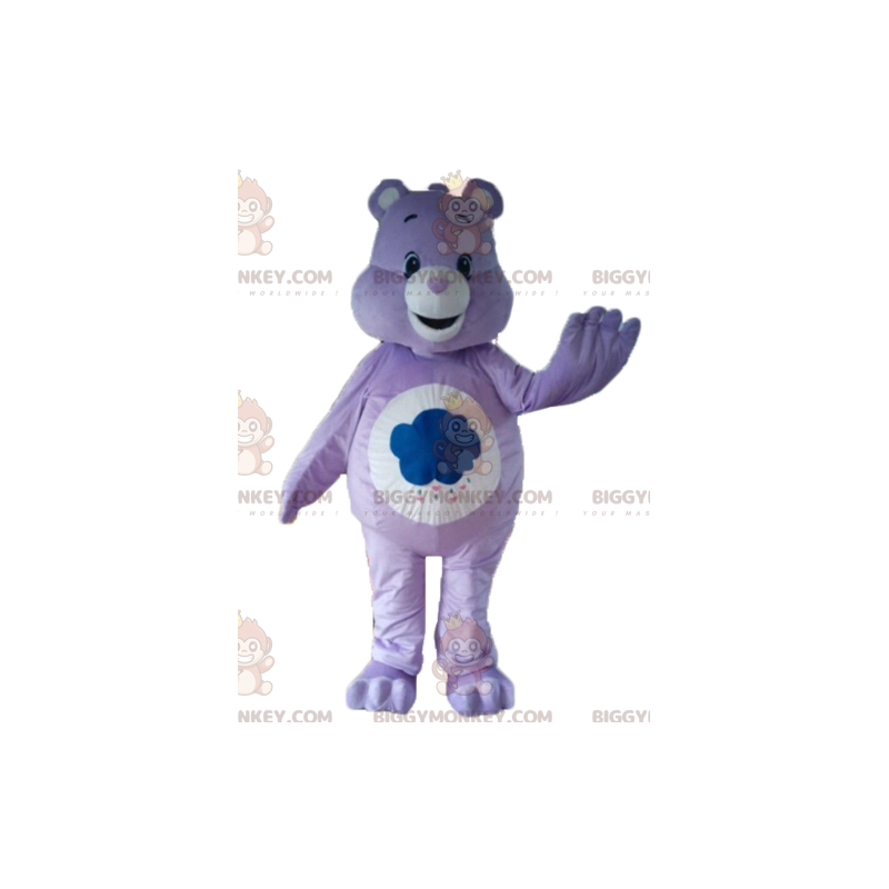 BIGGYMONKEY™ Lilla og hvid Care Bear Cloud Mascot Costume -