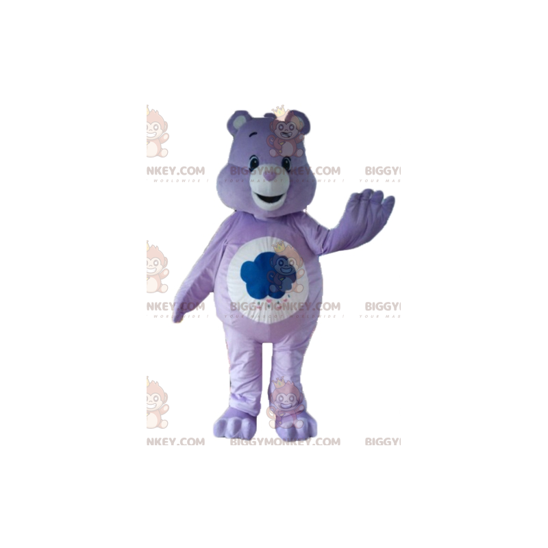 BIGGYMONKEY™ Purppura-valkoinen Care Bear Cloud Mascot -asu -