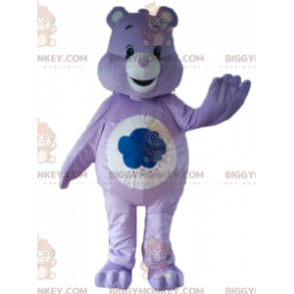 BIGGYMONKEY™ Costume mascotte nuvola orso cura viola e bianco -