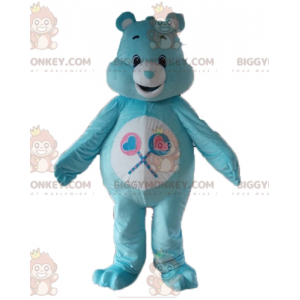 Costume de mascotte BIGGYMONKEY™ de Bisounours bleu et blanc