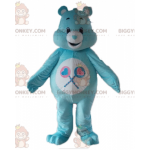 Disfraz de mascota de oso cariñoso azul y blanco BIGGYMONKEY™