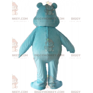 Disfraz de mascota de oso cariñoso azul y blanco BIGGYMONKEY™