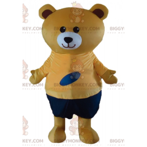 Costume de mascotte BIGGYMONKEY™ de gros nounours beige en