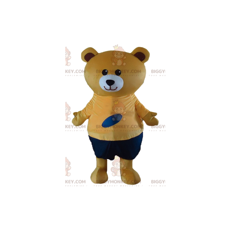 Disfraz de mascota BIGGYMONKEY™ Big Beige Teddy en traje