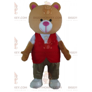 Costume da mascotte arancione Teddy Bear BIGGYMONKEY™ con abito