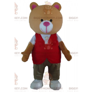 Costume de mascotte BIGGYMONKEY™ de nounours en peluche orange