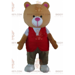 Costume da mascotte arancione Teddy Bear BIGGYMONKEY™ con abito