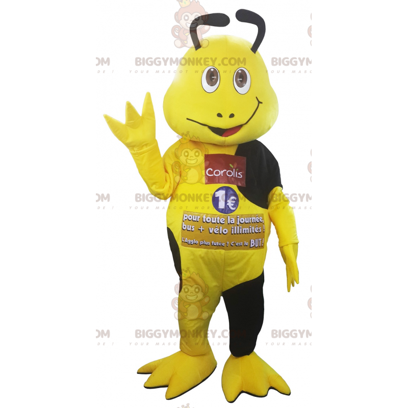 Costume de mascotte BIGGYMONKEY™ d'insecte jaune et noir -