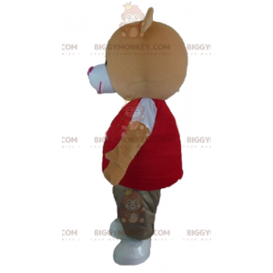 Costume da mascotte arancione Teddy Bear BIGGYMONKEY™ con abito