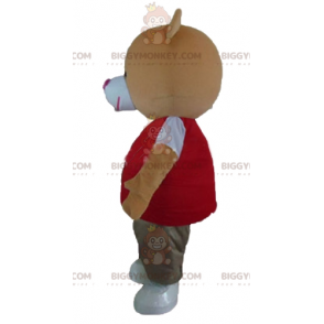 Orange Teddy Bear BIGGYMONKEY™ Mascot Costume With Colorful