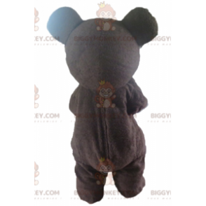 BIGGYMONKEY™ Big Brown and White Bear maskottiasu -