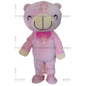 Pink og beige bamse BIGGYMONKEY™ maskotkostume - Biggymonkey.com