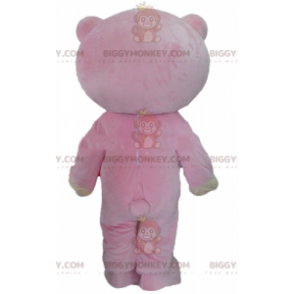 Costume de mascotte BIGGYMONKEY™ d'ours en peluche rose et