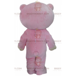 Kostým růžového a béžového medvídka BIGGYMONKEY™ maskota –