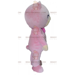 Costume de mascotte BIGGYMONKEY™ d'ours en peluche rose et