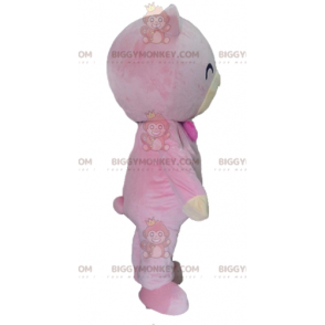 Costume mascotte BIGGYMONKEY™ Teddy Bear rosa e beige -