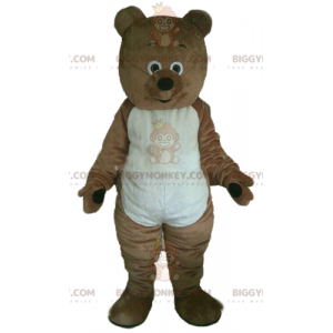 Costume mascotte BIGGYMONKEY™ Teddy roditore marrone e bianco -