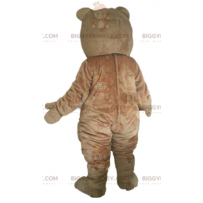 Braun-weißes Nagetier-Teddy-BIGGYMONKEY™-Maskottchen-Kostüm -