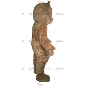 Traje de mascote de roedor marrom e branco BIGGYMONKEY™ –