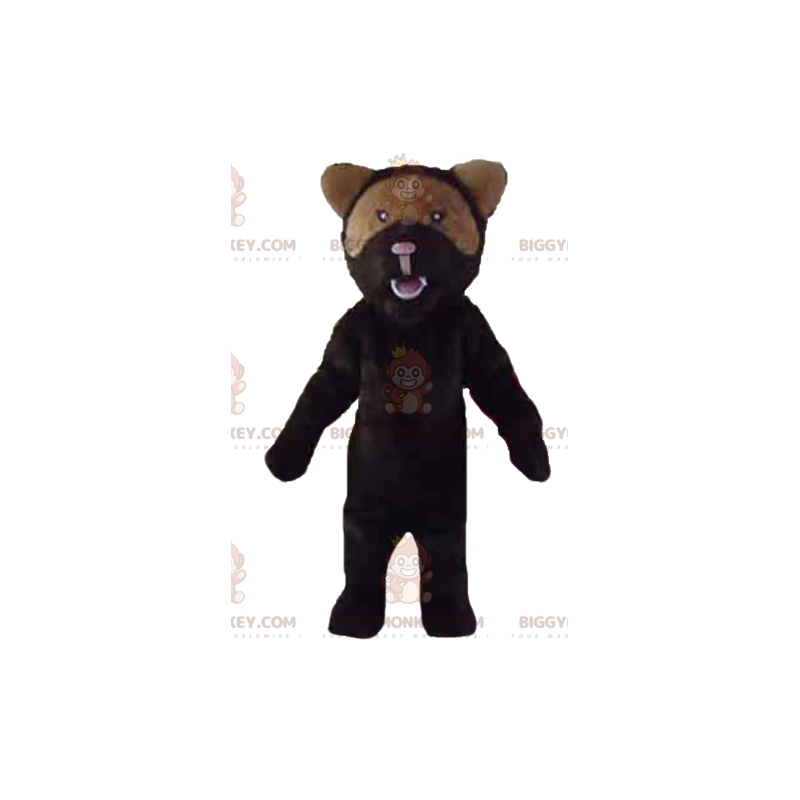 BIGGYMONKEY™ Mascot Costume of Roaring Black and Brown Bear –