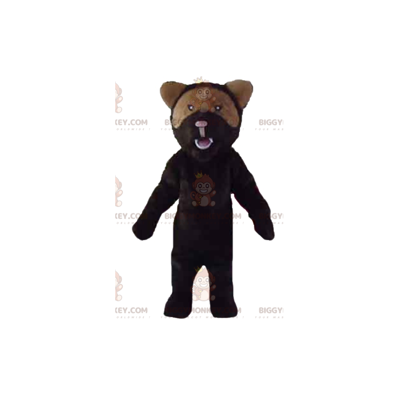 BIGGYMONKEY™ Maskotdräkt av Roaring Black and Brown Bear -