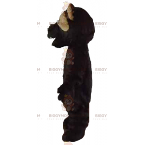 BIGGYMONKEY™ Mascot Costume of Roaring Black and Brown Bear -