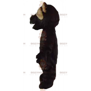 BIGGYMONKEY™ mascottekostuum van brullende zwarte en bruine