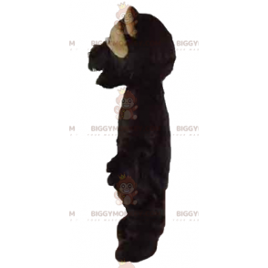 BIGGYMONKEY™ Mascot Costume of Roaring Black and Brown Bear –