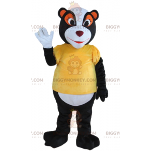 Black White Orange Raccoon Skunk BIGGYMONKEY™ Mascot Costume –