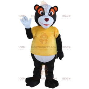 Black White Orange Raccoon Skunk BIGGYMONKEY™ Mascot Costume –