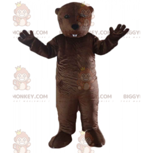 Gnagare Brown Beaver Groundhog BIGGYMONKEY™ maskotdräkt -