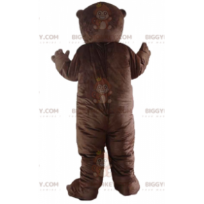 Costume de mascotte BIGGYMONKEY™ de marmotte de castor marron