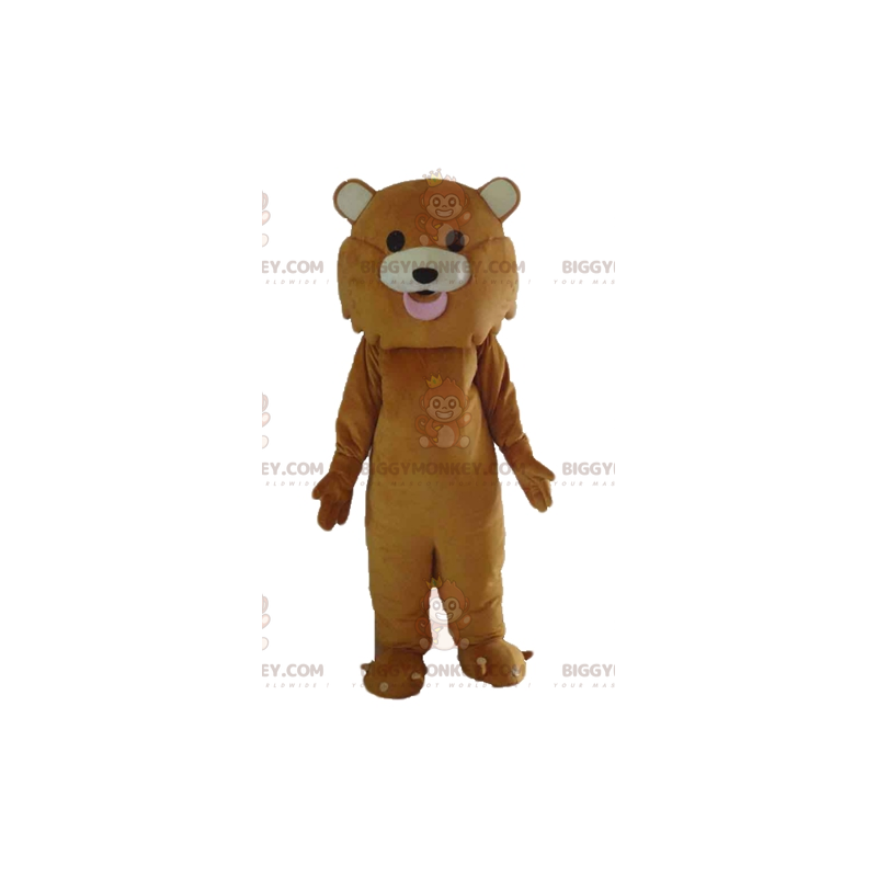 Costume de mascotte BIGGYMONKEY™ de lion de tigre marron géant